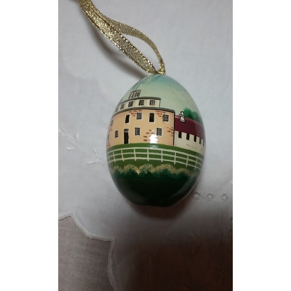 Vintage Hancock Shaker Village Hand Painted Egg Ornament Russian Classics - Picture 6 of 12